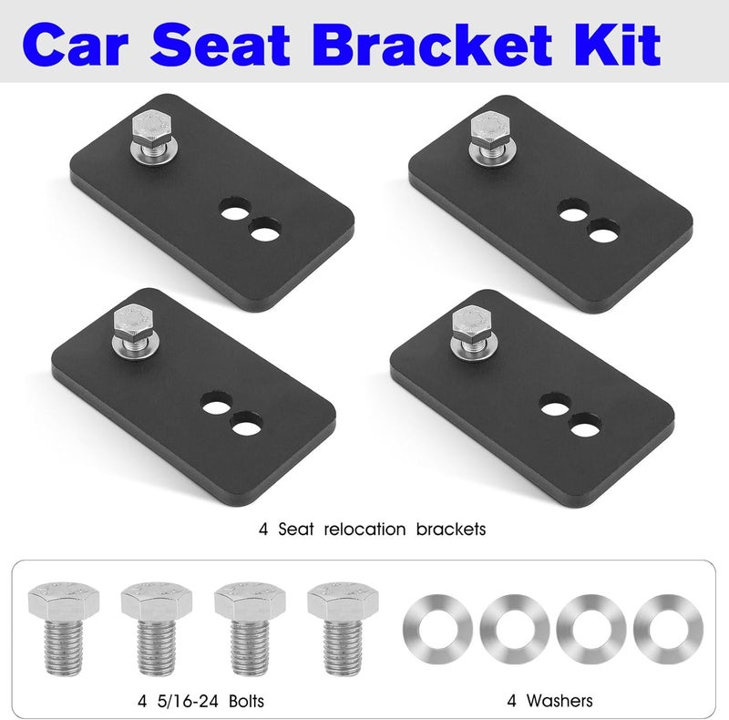 Vilapow Seat Bracket Kit for 1967-2002 Camaro Seat Bracket Set Fit Camaro/Firebird Parts 1.5-2" Extension Brackets, Seat Relocation Brackets Kit (Set of 4) - Image 5